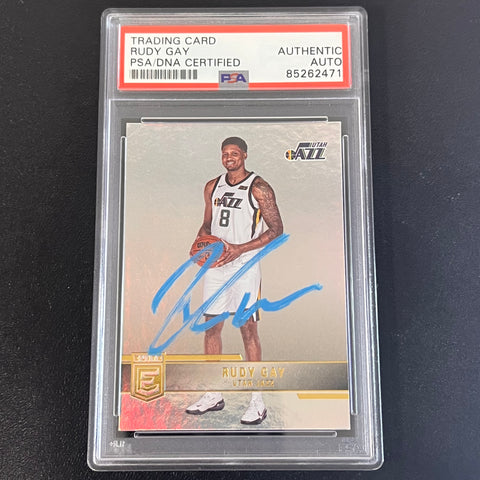 2021-22 Panini Donruss Elite #12 Rudy Gay Signed AUTO PSA Slabbed Jazz