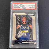 2018-19 Panini Prizm #42 JARRED VANDERBILT Signed AUTO PSA Slabbed RC Nuggets