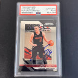 2018-19 Panini Prizm #141 ZACH COLLINS Signed Card AUTO PSA Slabbed Blazers