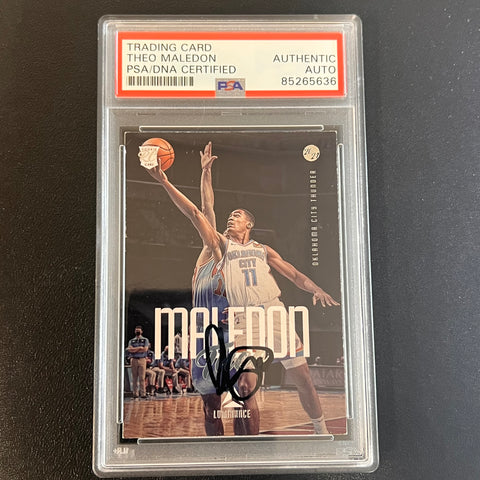 2020-21 Panini Chronicles Luminance Basketball #154 Theo Maledon Signed Card AUTO PSA/DNA Slabbed