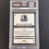 2015-16 Panini Complete #30 Wesley Matthews Signed Card AUTO PSA Slabbed Mavericks