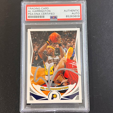 2004 Topps #59 Al Harrington Signed Card AUTO PSA Slabbed Pacers