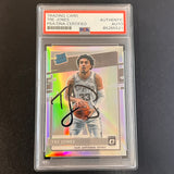 2020-21 Panini Donruss Optic #188 Tre Jones Signed Card AUTO PSA/DNA Slabbed RC Spurs