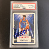 2022-2023 Panini Hoops #11 Ousmane Dieng Signed Card PSA AUTO RC Slabbed Thunder