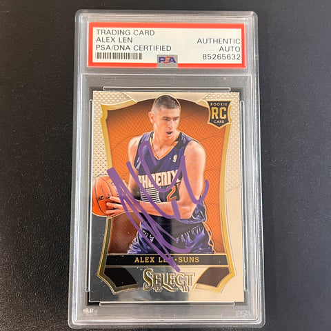 2013-14 Panini Select #193 Alex Len Signed Card AUTO PSA Slabbed RC Suns