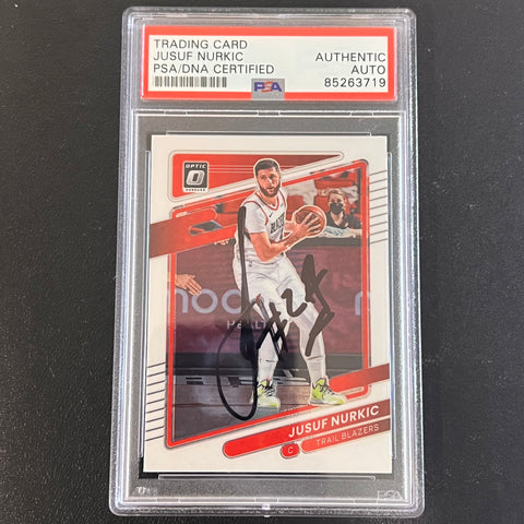 2021-22 Panini Donruss Optic #52 Jusuf Nurkic Signed AUTO PSA Slabbed Trail Blazers