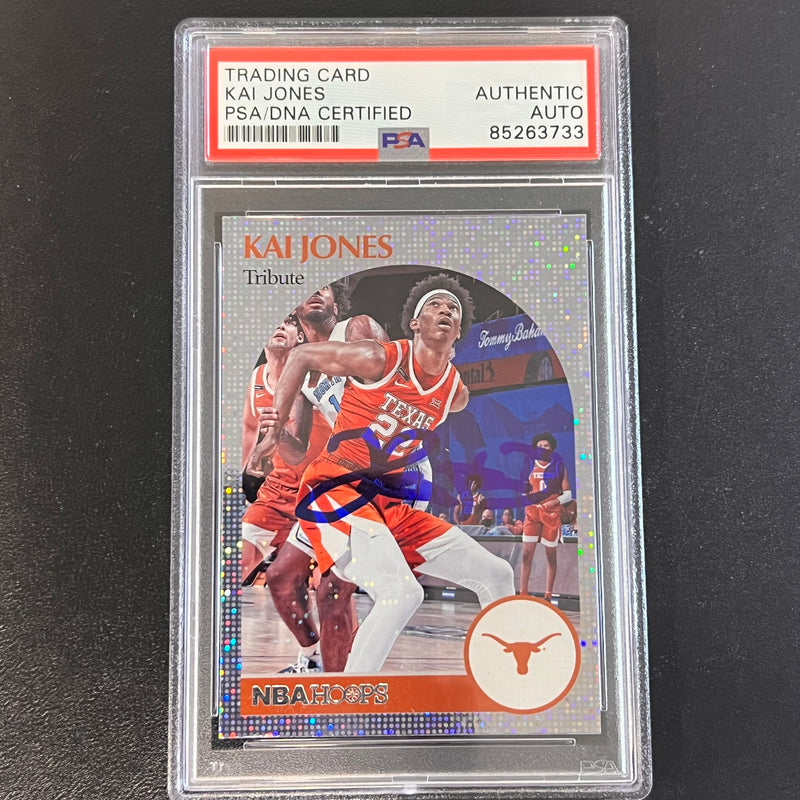 2021 Panini Chronicles Hoops Draft Picks #62 Kai Jones Signed AUTO PSA Slabbed Texas