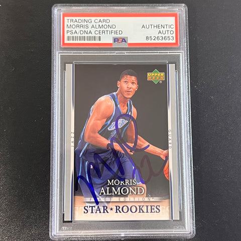 2007-08 Upper Deck First Edition Star Rookies #224 Morris Almond Signed Card AUTO PSA Slabbed Jazz