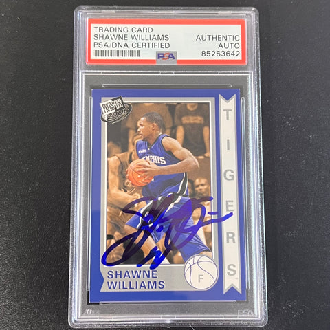 2006-07 PressPass #14/25 Shawne Williams Signed Rookie Card AUTO PSA Slabbed