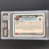 2006-07 Topps Rookie Card #233 Cedric Simmons Signed Card AUTO PSA Slabbed Hornets