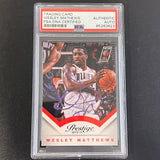 2013-14 Panini Prestige #24 Wesley Matthews Signed Card AUTO PSA Slabbed Trailblazers