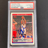 2006-07 Topps #38 Jason Collins Signed Card AUTO PSA Slabbed Nets