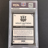 2016-17 Panini- Complete #199 Wesley Matthews Signed Card AUTO PSA Slabbed Mavericks