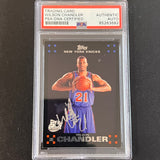 2007 Topps 50th Anniversary #133 WILSON CHANDLER Signed Card AUTO PSA Slabbed Knicks