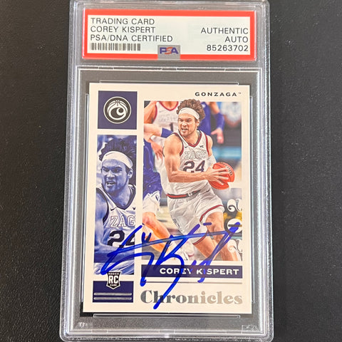 2021 Panini Chronicles Gala Draft Picks #8 COREY KISPERT Signed Card AUTO PSA Slabbed Gonzaga