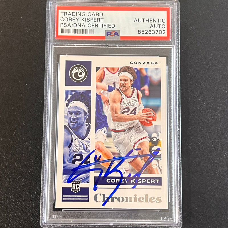 2021 Panini Chronicles Gala Draft Picks #8 COREY KISPERT Signed Card AUTO PSA Slabbed Gonzaga