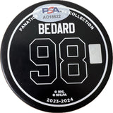 Connor Bedard signed Hockey Puck PSA/DNA Chicago Blackhawks Autographed