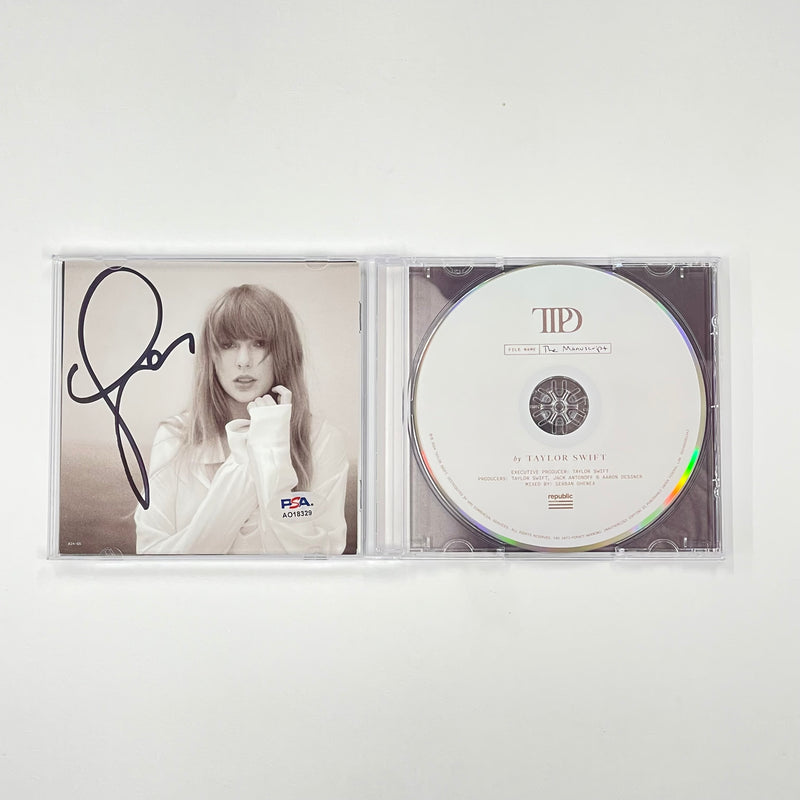 Taylor Swift Signed CD Cover PSA/DNA Autographed The Tortured Poets Department TTPD