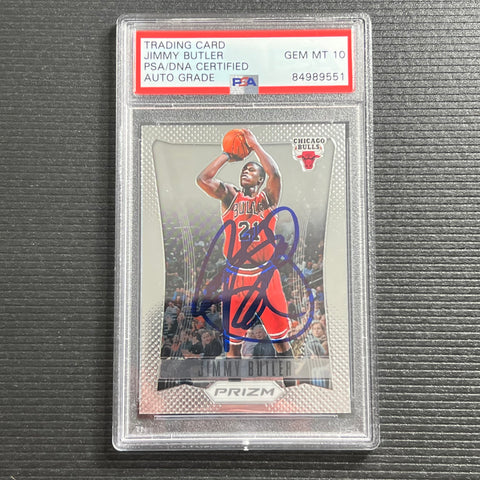 2012 Panini Prizm #205 Jimmy Butler Signed Rookie Card Auto Grade 10 PSA Slabbed Bulls