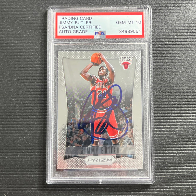 2012 Panini Prizm #205 Jimmy Butler Signed Rookie Card Auto Grade 10 PSA Slabbed Bulls