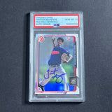 2015 Bowman First #96 Triston McKenzie Signed Card PSA Slabbed Auto Graded 10 Cleveland Guardians RC