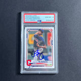 2021 Topps Bowman Chrome RC #79 Triston McKenzie Signed Card PSA Slabbed Auto Graded 10 Cleveland Guardians RC