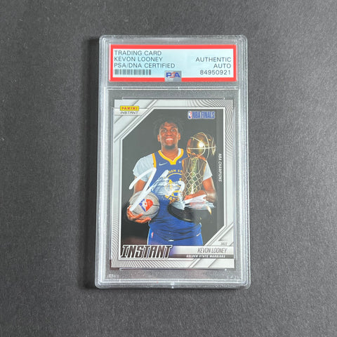 2021 Panini Instant #10 Kevon Looney Signed Card PSA Slabbed Warriors