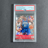 2013-14 Panini Basketball #57 Thaddeus Young Signed Card AUTO PSA Slabbed 76ers