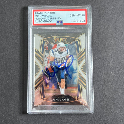 2020 Panini Select #235 Mike Vrabel Signed Card Auto 10 PSA Slabbed Patriots