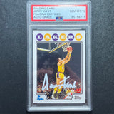 2008 Topps #180 JERRY WEST Signed Card AUTO 10 PSA Slabbed Lakers