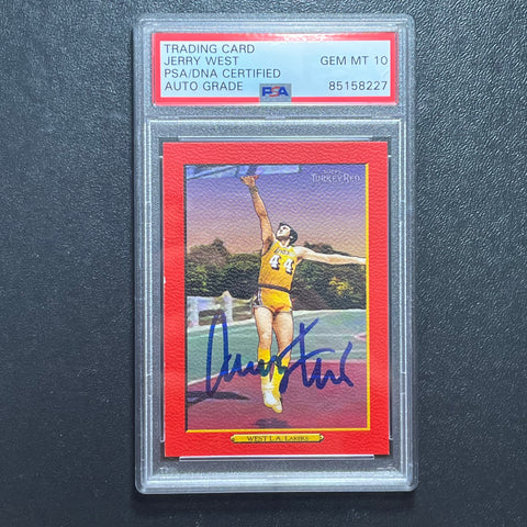 2008 Topps Turkey Red #N244 JERRY WEST Signed Card AUTO 10 PSA Slabbed Lakers