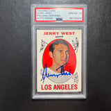 1995 Topps #90 1969 Reprint JERRY WEST Signed Card AUTO 10 PSA Slabbed Lakers