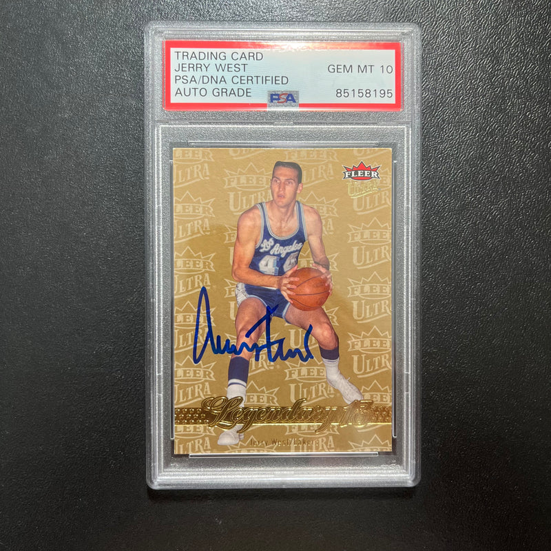 2007-08 Fleer Ultra Legendary 13 #255 JERRY WEST Signed Card AUTO 10 PSA Slabbed Lakers