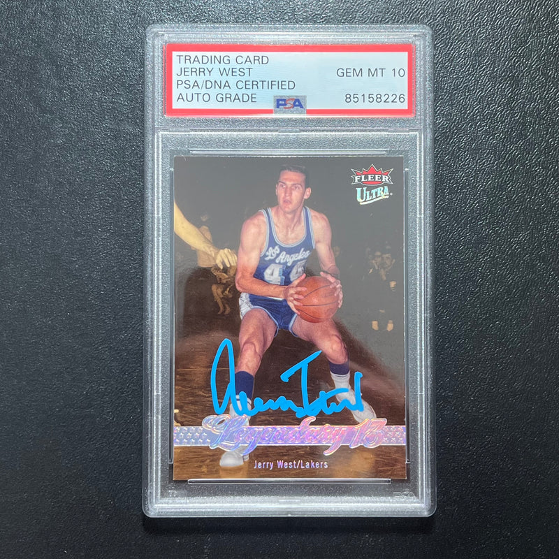 2007-08 Fleer Ultra Legendary 13 #255 JERRY WEST Signed Card AUTO 10 PSA Slabbed Lakers
