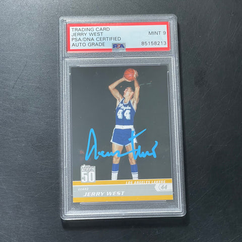 2008 Topps #6 48/50 JERRY WEST Signed Card AUTO PSA Slabbed Lakers