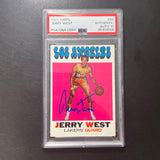 1971 Topps #50 Jerry West Signed Card Auto 10 PSA Slabbed Lakers