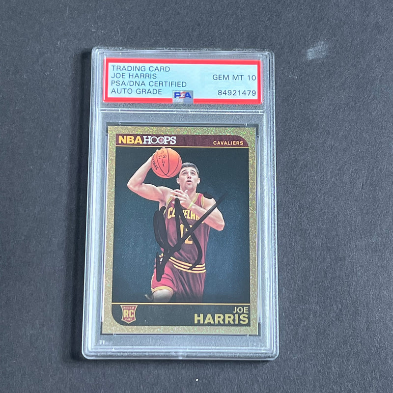 2014-15 Panini NBA Hoops #287 Joe Harris Signed Card AUTO Grade 10 PSA Slabbed RC Cavaliers