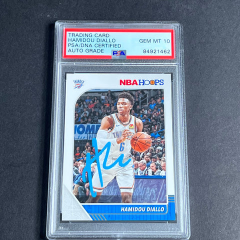 2019-2020 Panini NBA Hoops #131 Hamidou Diallo Signed Card AUTO PSA Slabbed RC Thunder