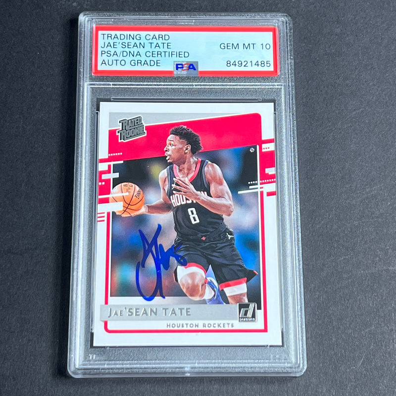 2020-21 Panini Chronicles #197 JAE'SEAN TATE Signed Card AUTO PSA Slabbed RC Rockets