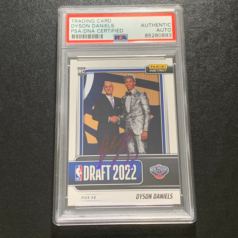 2022-2023 Panini Instant #DN8 Dyson Daniels Signed Card Auto PSA Slabbed RC Pelicans