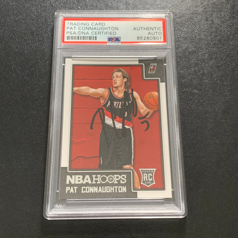 2015-16 NBA Hoops #273 Pat Connaughton Signed Rookie Card AUTO PSA Slabbed RC Blazers