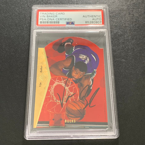 1994 Upper Deck #d101 Vin Baker Signed Card PSA/DNA Slabbed Bucks