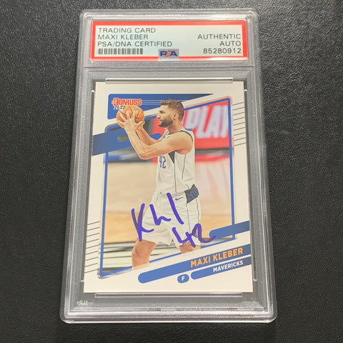 2021-22 Panini Prizm #150 Maxi Kleber Signed Card AUTO PSA/DNA Slabbed Mavericks