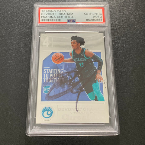 2018-19 Panini Chronicles #525 Devonte' Graham Signed Card AUTO PSA/DNA Slabbed Hornets