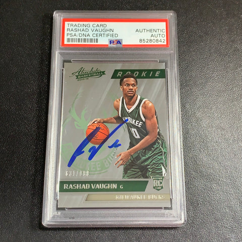 2015-16 Panini Absolute #166 Rashad Vaughn Signed Card AUTO PSA Slabbed RC Rookie