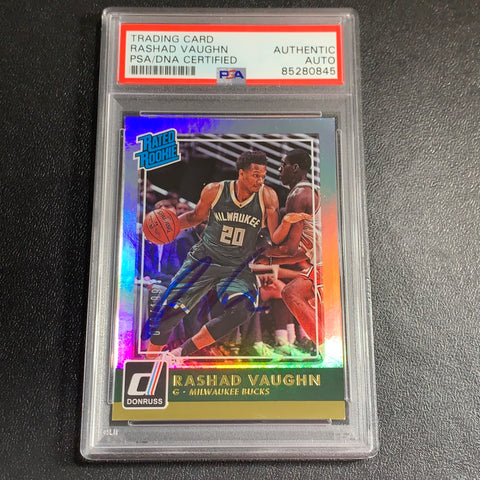 2015-16 Panini Donruss #214 Rashad Vaughn Signed Card AUTO PSA Slabbed RC Rookie