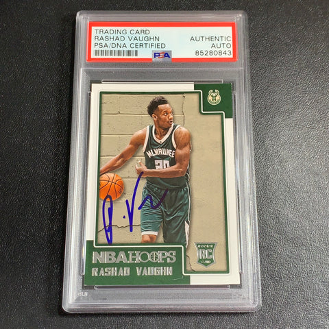 2015-16 Panini NBA Hoops #269 Rashad Vaughn Signed Card AUTO PSA Slabbed RC Rookie