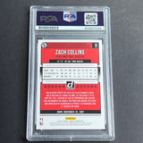 2018-19 Panini Donruss #31 ZACH COLLINS Signed Card AUTO Grade 10 PSA Slabbed Blazers