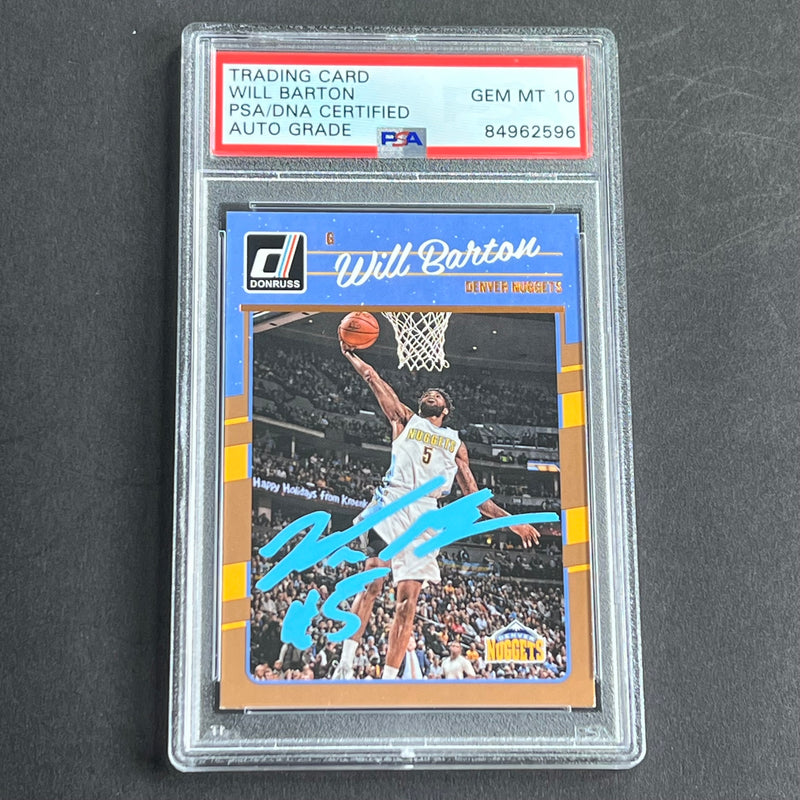 2016-17 Panini Donruss #88 Will Barton Signed Card AUTO Grade 10 PSA Slabbed Nuggets