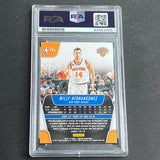 2016-17 Panini Threads #153 Willy Hernangomez Signed Card AUTO Grade 10 PSA Slabbed Knicks